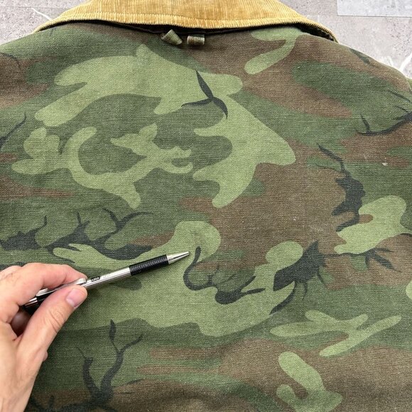 Vintage Kmart Hunting Jacket Mens Large Camo BDU Shooting Coat Camouflage - Picture 8 of 12